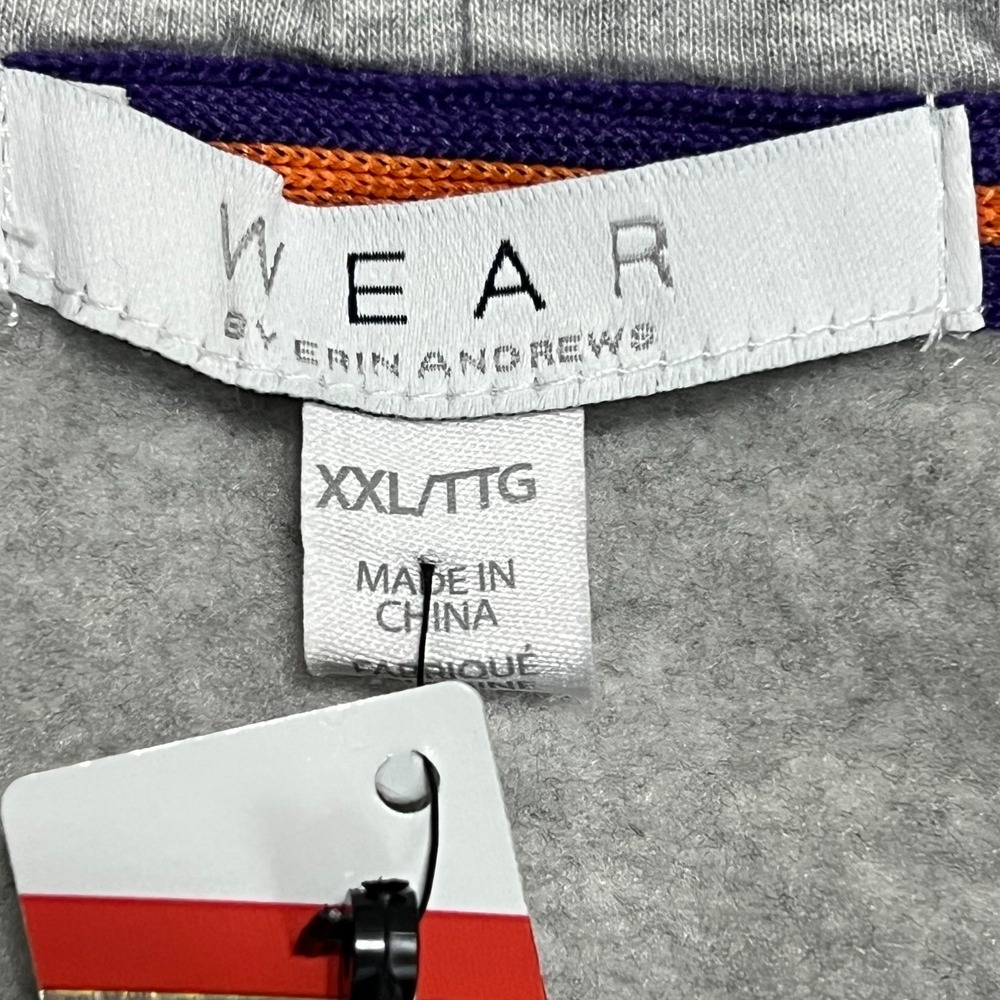WEAR by Erin Andrews Clemson Tigers Womens XXL Full Zip Hoodie Gray Size 2XL NWT - Picture 6 of 7